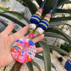 Twine and Twig hand-painted necklace